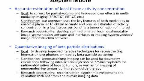 Nuclear Medicine Physics Research at Brigham  Women's Hospital - Steve Moore