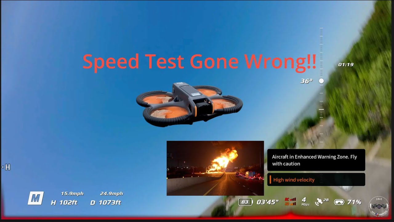 DJI Avata 2  SPEED TEST !! HIT 83.6 MPH!! It did not turn out how I thought it would!