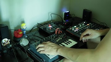 Microbrute and drumbrute synthwave jam