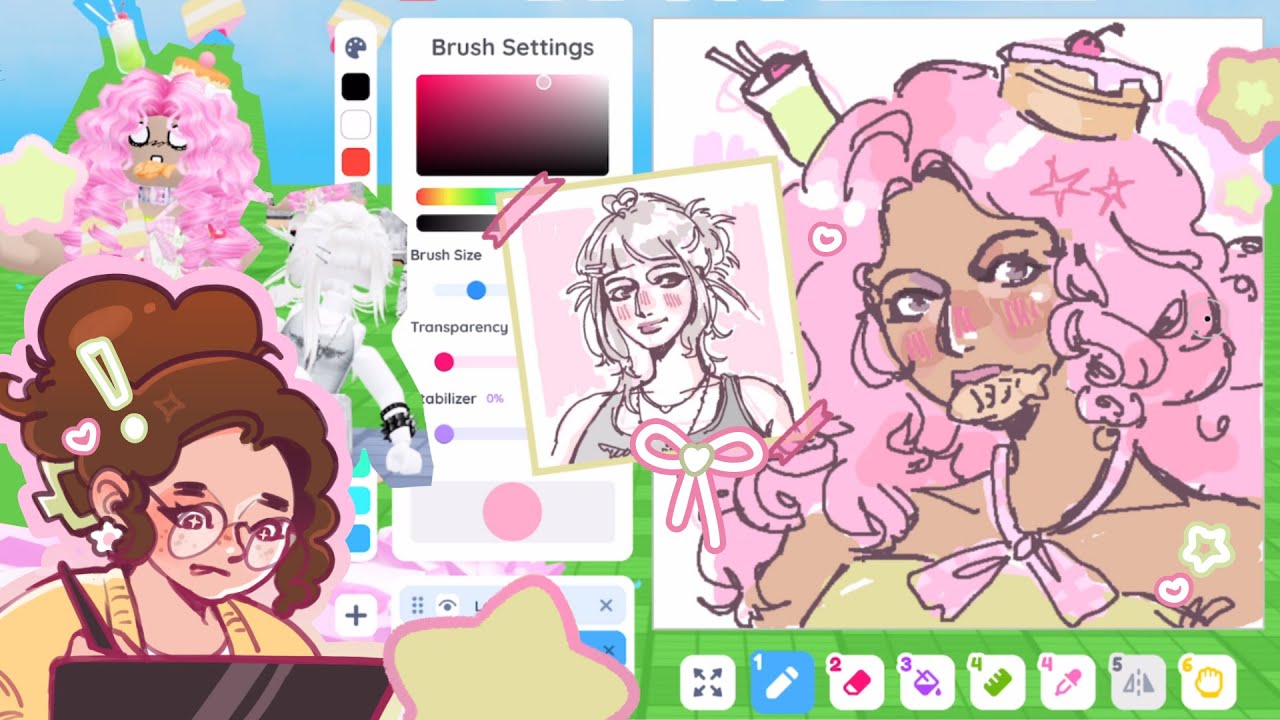 играю в roblox DRAW ME // серверы pro mode наконец-то 🩷