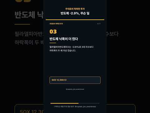 나스닥 -1%대 하락, 반도체 -2.9% #shorts