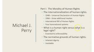 SOC 381 Overview of Normative Definitions of Human Rights