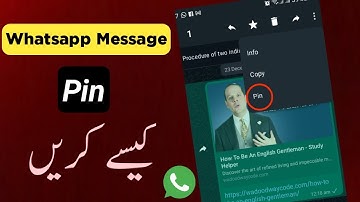 How to Pin a Message in  WhatsApp Group 2024 || WhatsApp New Update