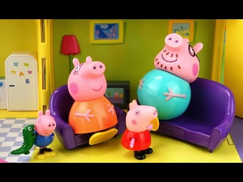 Видео про игрушки свинка Пеппа на русском языке.