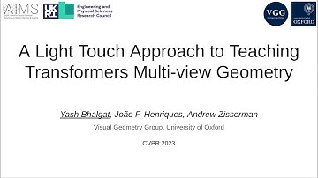 A Light Touch Approach to Teaching Transformers Multi-view Geometry (CVPR 2023) [5 minute version]