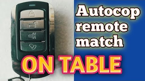 Autocop remote match center lock