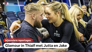 Jake Paul op tribune bij Jutta Leerdam: 'Wel lekker dat iedereen naar hem kijkt' | NOS Sport