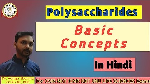 Polysaccharides Basic Concepts #Glycogen#Starch#Cellulose By Dr. Aditya Sharma for CSIR-NET ICMR