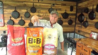 CHARCOAL IS NOT CREATED EQUAL, B&B, Kingsford Hardwood and Ridge Hardwood.