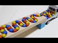 Marble Run Race ASMR ☆ HABA Slope, Dump Truck & Garbage Truck # 4