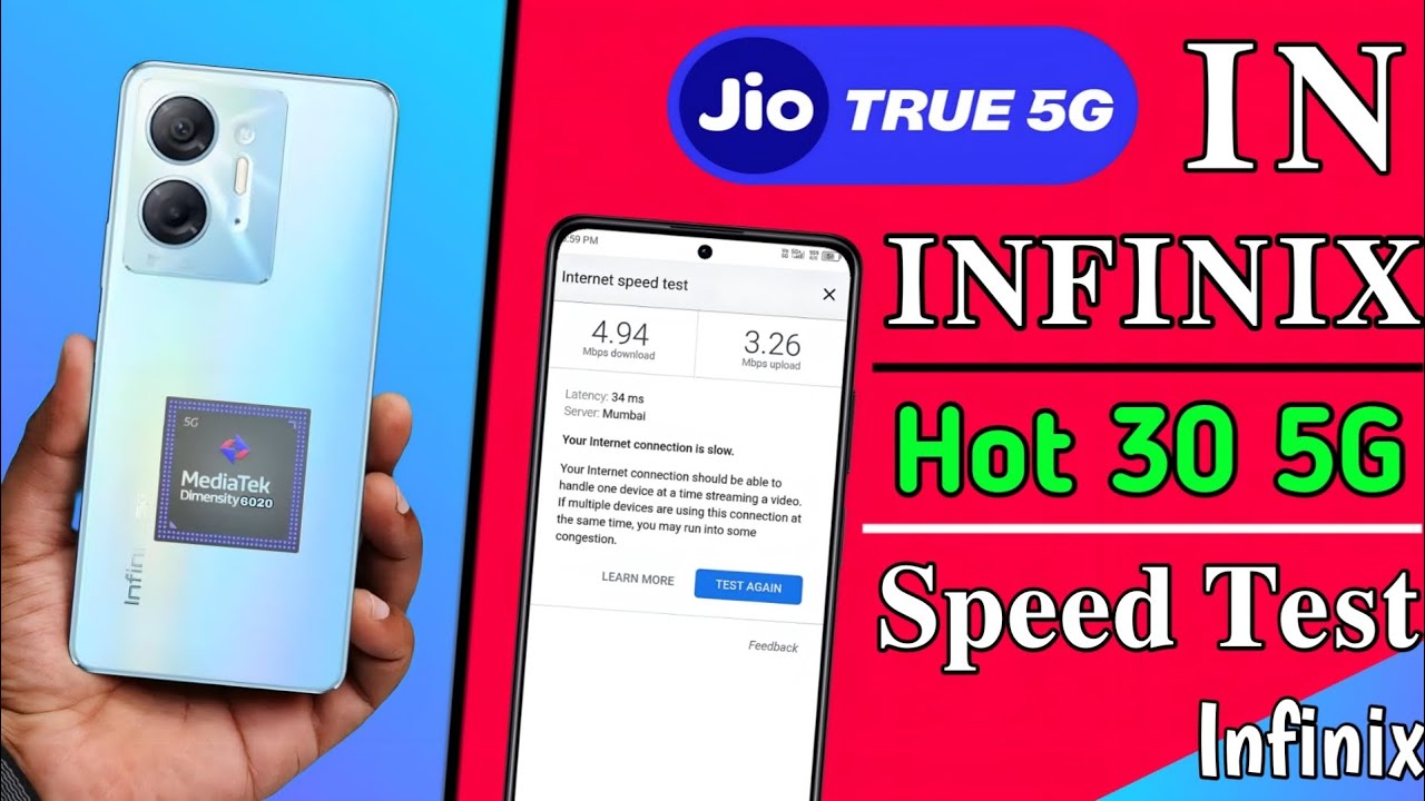 Infinix Hot 30 5g Jio Speed Test Jio True 5G Test Infinix Hot 30 5g