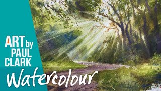 How to Paint Sunlight Through the Trees in Watercolour