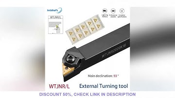 WTJNR/L WTJNR1616 WTJNR2020 WTJNR2525 WTJNL3232 External Turning Tool Holder TNMG16 Carbide Inserts