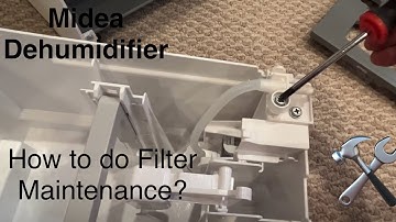 Midea Dehumidifier MAD50PS1AWT Maintenance Demonstration - Air Filter and Water Filter Maintenance