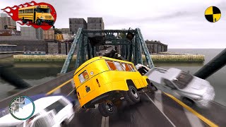 GTA 4 Crazy School Bus Crashes Ep.12