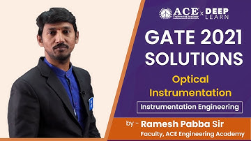 GATE 2021 Solutions | OPTICAL INSTRUMENTATION - Instrumentation Engineering