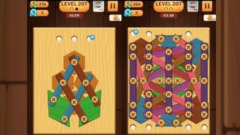 Screw Puzzle: Wood Nut & Bolt - Level 207