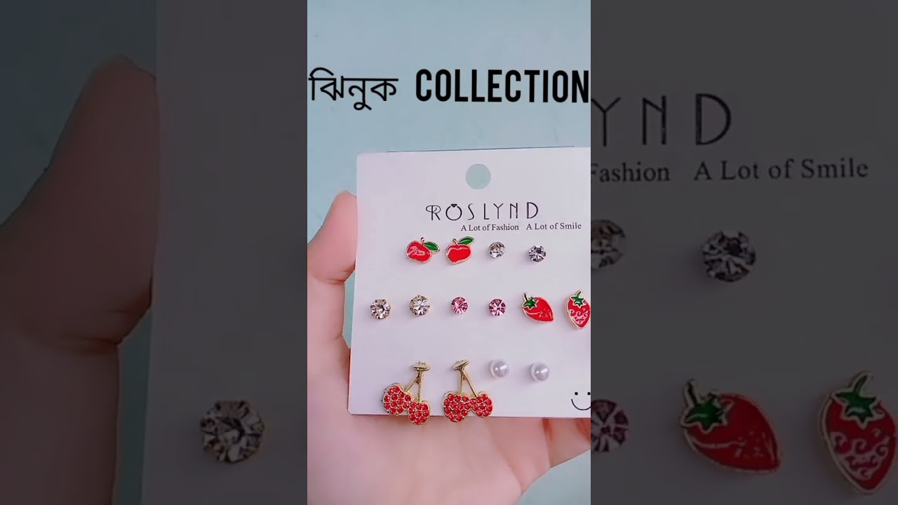 Korean Earrings Combo Set❤️💛