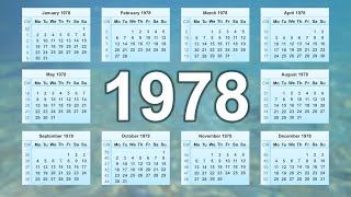 1978 Calendar