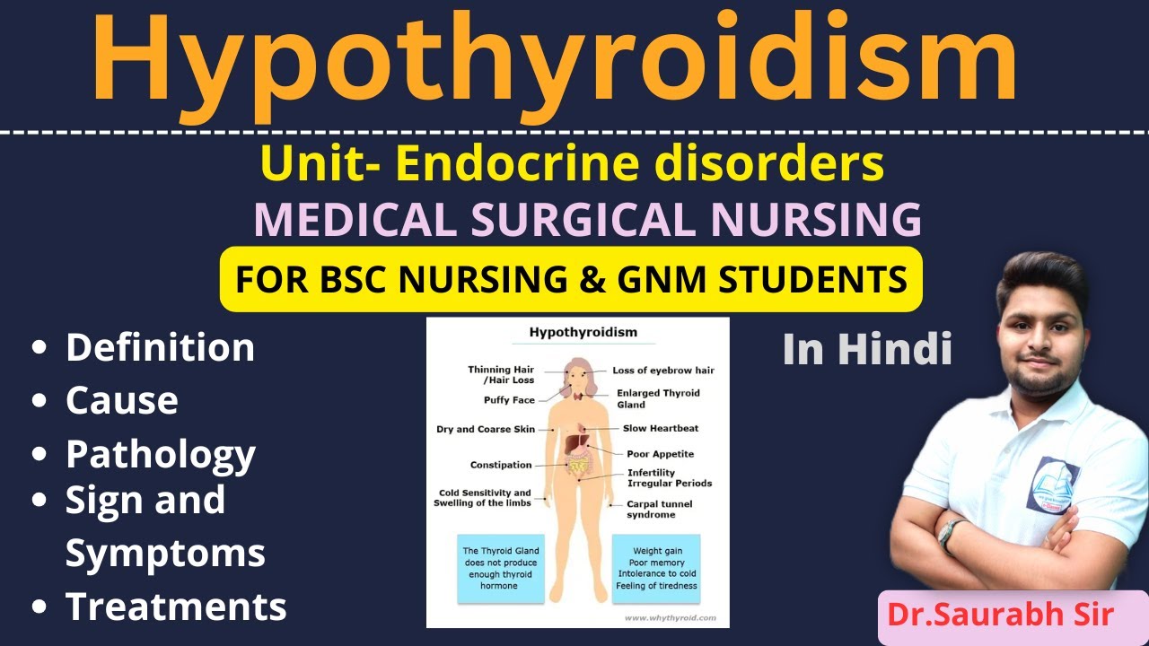 Hypothyroidism || medical surgical nursing || For Bsc Nursing and GNM and medical students