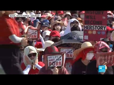 ''My life is not your porn'': South Korean women protest spycam pornography