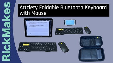 Artciety Foldable Bluetooth Keyboard with Mouse