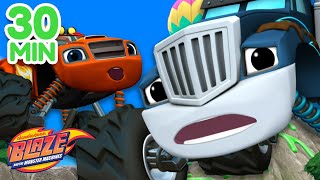Blaze \& Crusher Rescues \& Big Feelings! | 30 Minute Compilation | Blaze and the Monster Machines