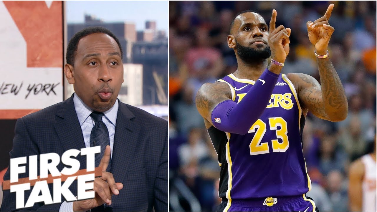 Stephen A Smith Downplays Lebron S First Win With Lakers First Take Youtube