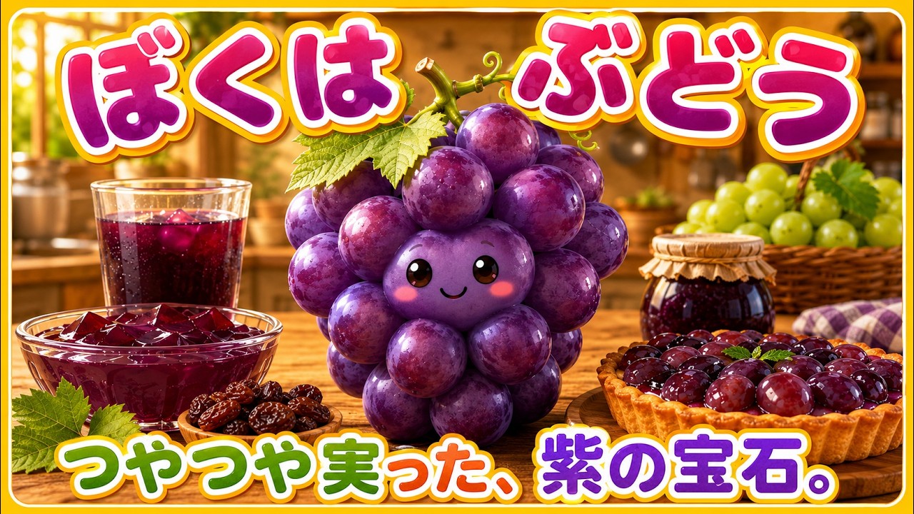 ぼくはぶどう 🍇 / Travel Buddy Song #32 / Japanese Food Song - YouTube