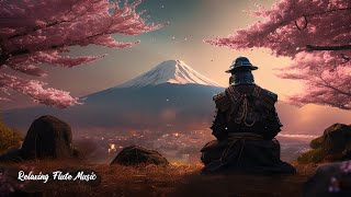 Flute music | Samurai meditating with mountain fuji and cherry blossoms - meditation, relaxing music screenshot 4