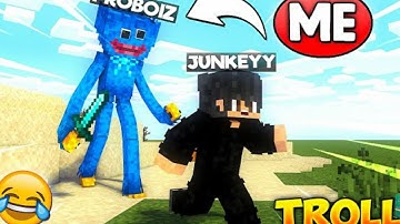 I Trolled My Friend As Huggy Wuggy in Minecraft @junkeyy