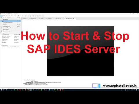 How to Start and Stop SAP Server.| SAP IDES & SAP HANA Installation | www.erpinstallation.in