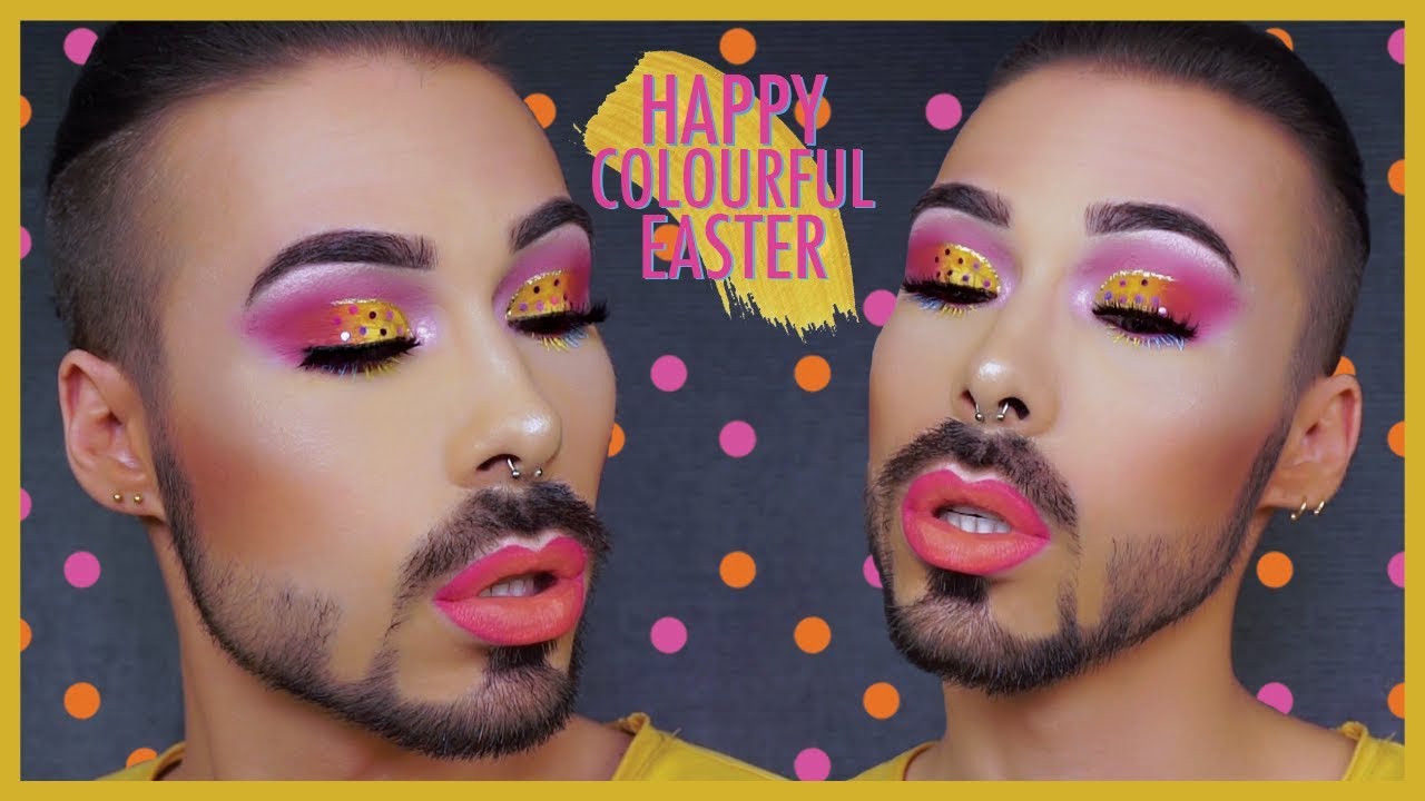 colourful makeup look$, colourful easter look, easter makeup look, co...