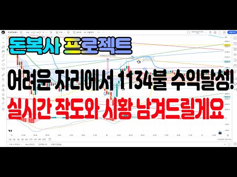   돈복사프로젝트 어려운 자리에서 1134불 수익달성 실시간작도와 시황남겨드릴게요 나스닥 BTC ETH XRP 리플 알트코인 이더리움 빗썸 바이비트 빙엑스 Bingx 비트코인가이드