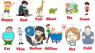 Opposite Word in English | English vocabulary words | Education Kids Video |