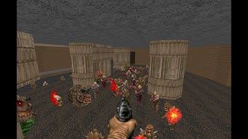 DooM 2 Map 10 Refueling Base 100% kills and secrets (no commentary)