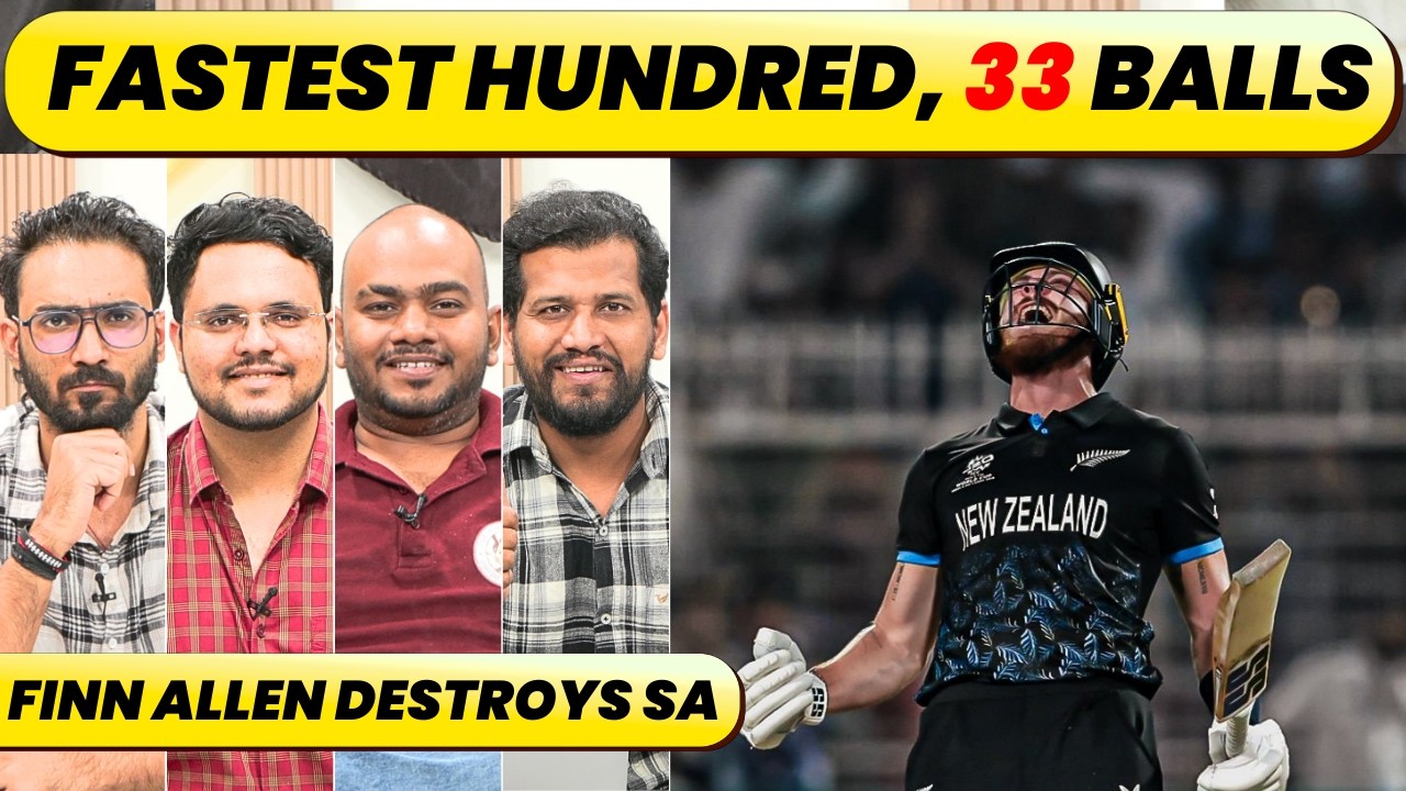 JUST 4 DOT BALLS, SIXES AFTER SIXES. NO MERSY TO SA. KIWI MONSTER KKR BLOOD FINN ALLEN