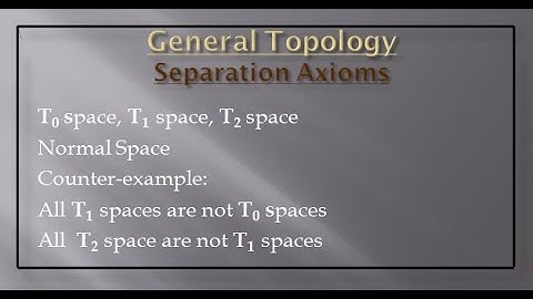 Separation Axioms|| T0, T1, T2 spaces|| examples & counter-examples(easy explanation in English)