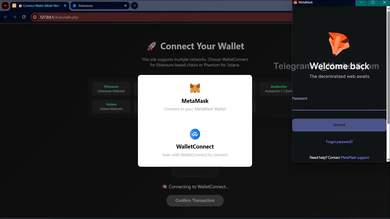 Drainer Crypto 2025 | Simulate Wallet Hacks on MetaMask, Trust Wallet, Phantom, XDEFI & Coinbase