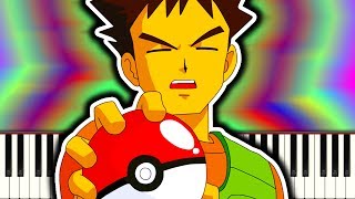 Video thumbnail of "THE MOST INSANE POKEMON BATTLE MUSIC (Gym Leader Battle from Pokemon Red/Blue) - Piano Tutorial"