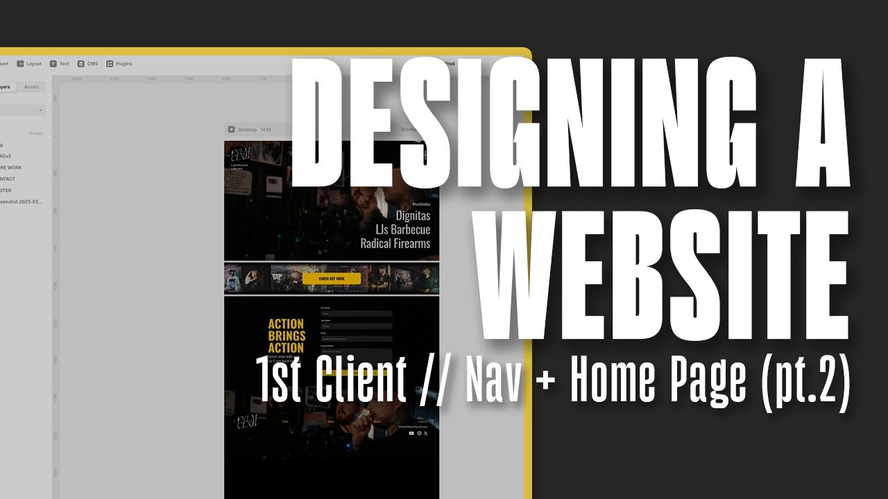 Watch Me Build a Home Page + Nav Menu in Framer - YouTube