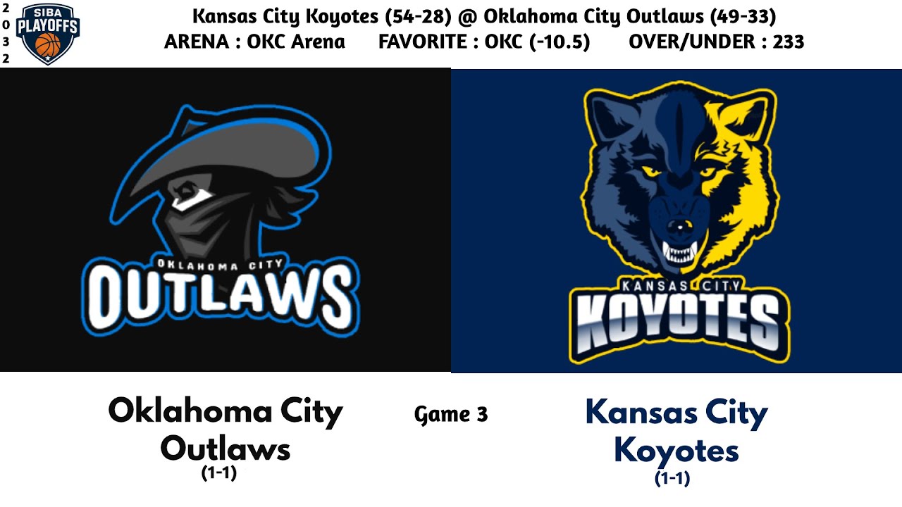 Kansas City Koyotes vs Oklahoma City Outlaws SIBA Playoffs 1st Round 041833