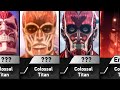 All colossal titans from attack on titan