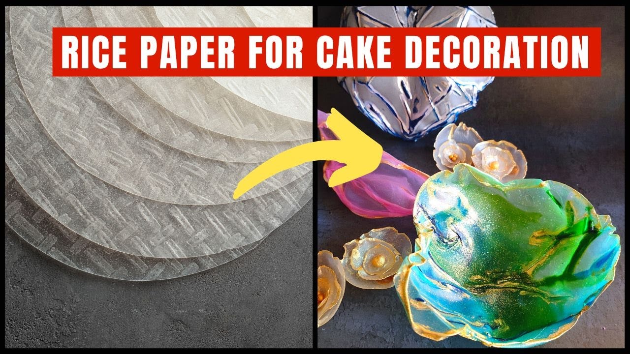 Rice Paper for Cake Decoration - YouTube