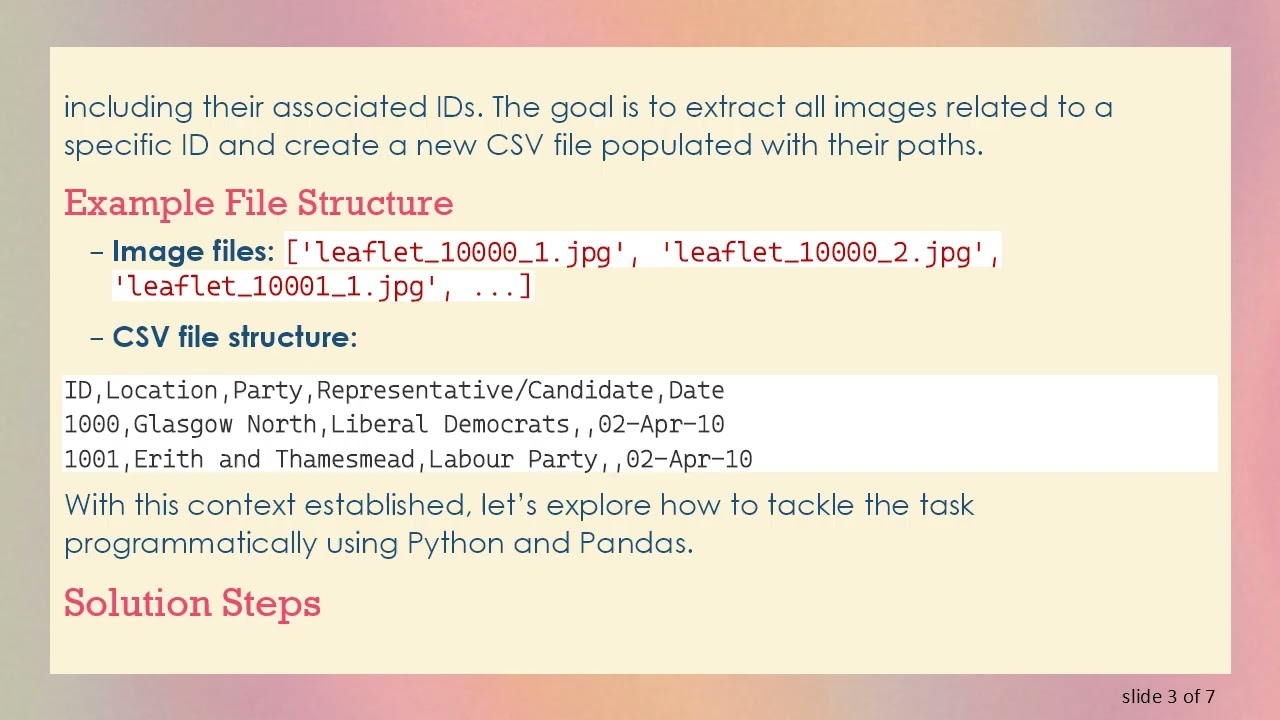 How to Efficiently Find All Associated Image Files for an ID in Python Using Pandas
