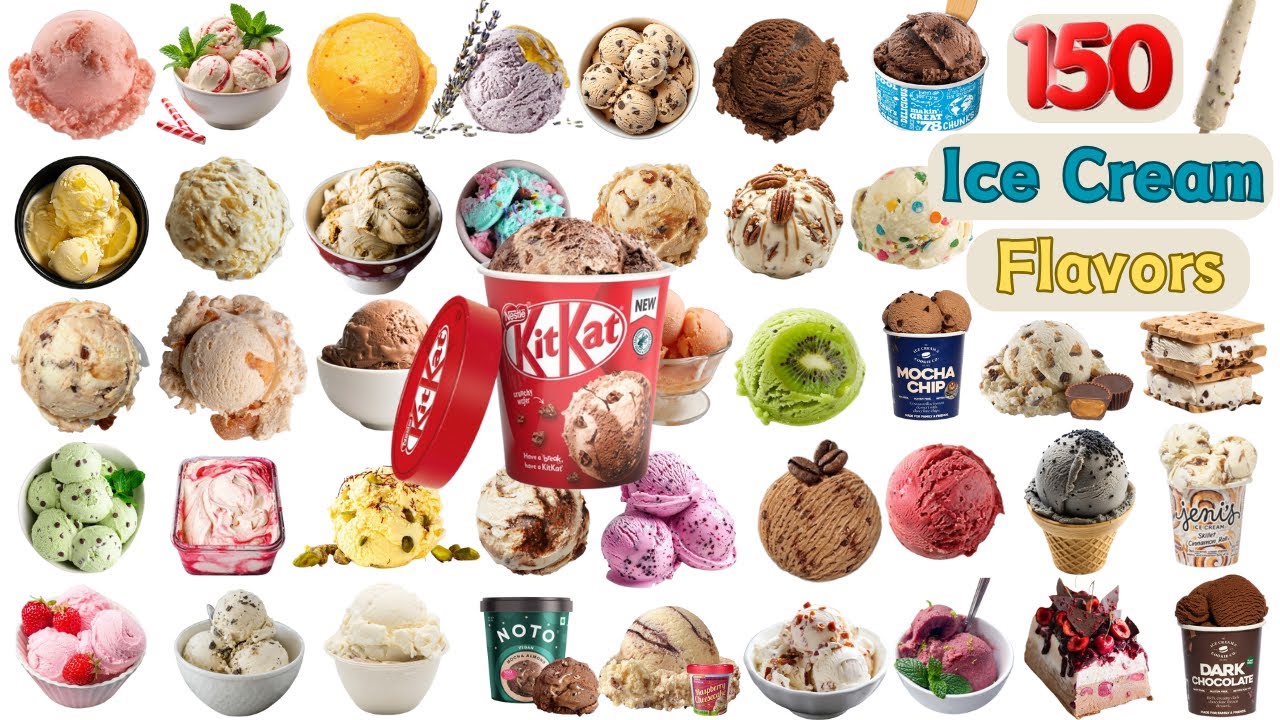 🍦 Ice Cream Flavors Vocabulary | Learn 150 Ice Cream Flavors in English with Pictures