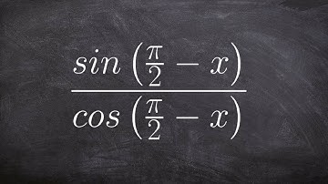 Pre-Calculus - How to simplify a trig expression using co-function, sin((pi/2) -x)/cos((pi/2) -x)
