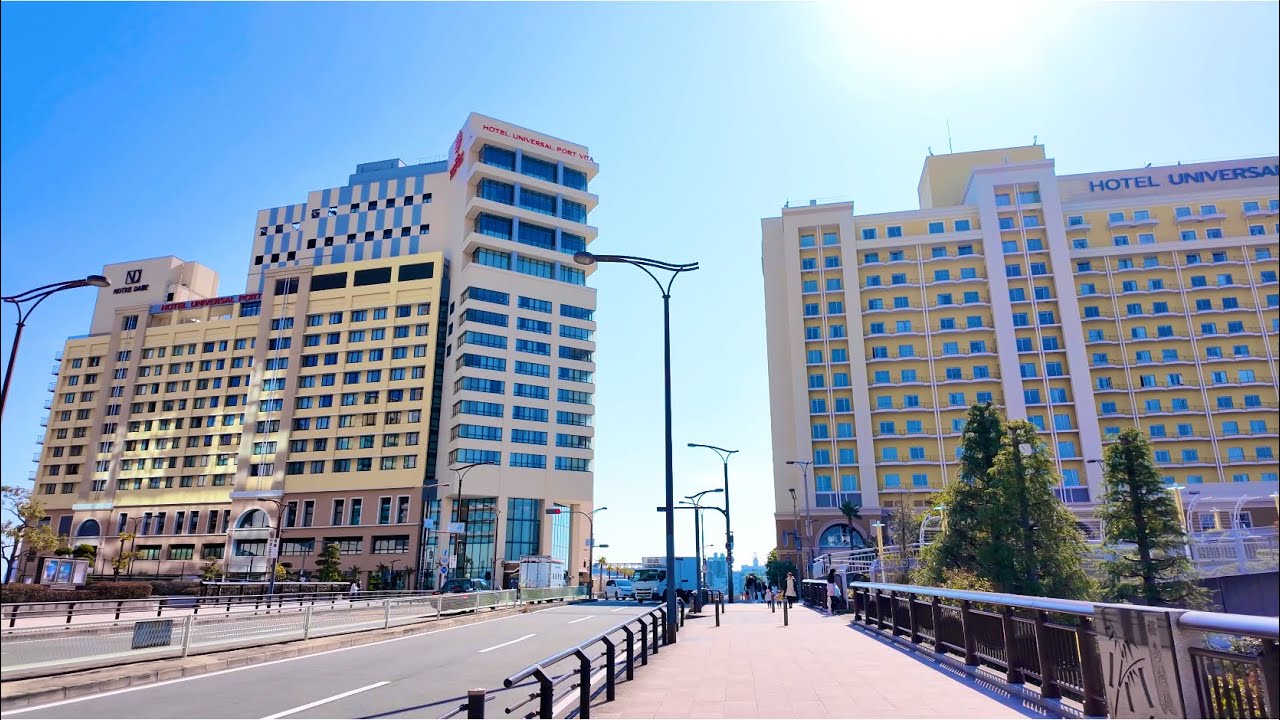 ユニバーサルシティ駅周辺と再開発エリアの様子Universal City Station area and redevelopment