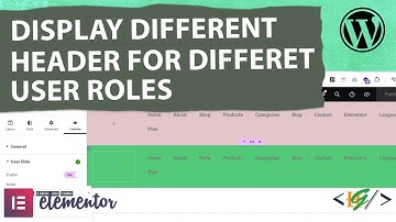 How to Display Different Header for Different User Roles in Elementor WordPress | Role