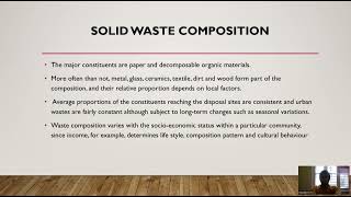 Handouts on Solid Waste Composition | Waste Management
